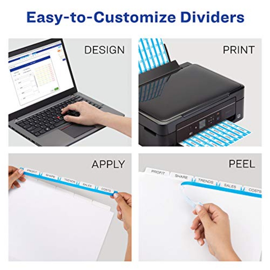 Dividers for 3 Ring Binder Eas - Index Tab Divider avaliação e preço