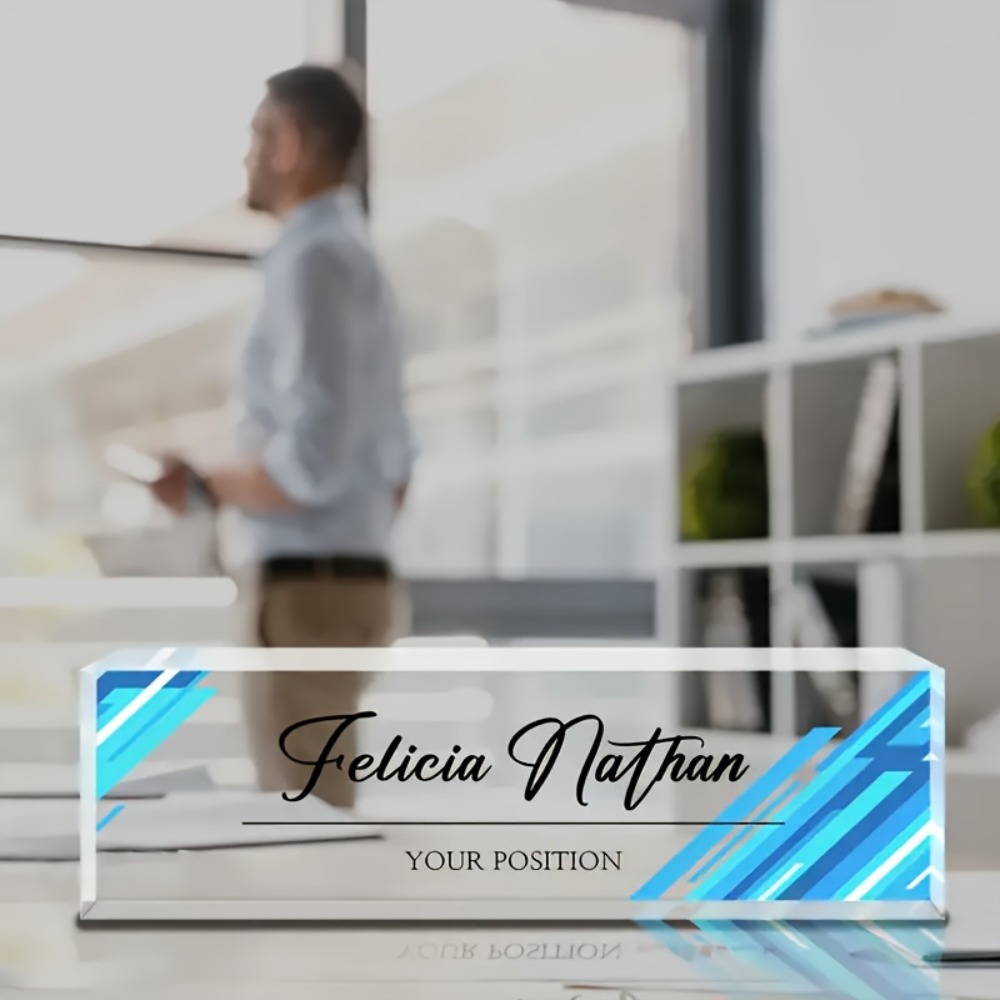 1pc Custom Acrylic Desk Namepl - Desk Name Plate avaliação e preço