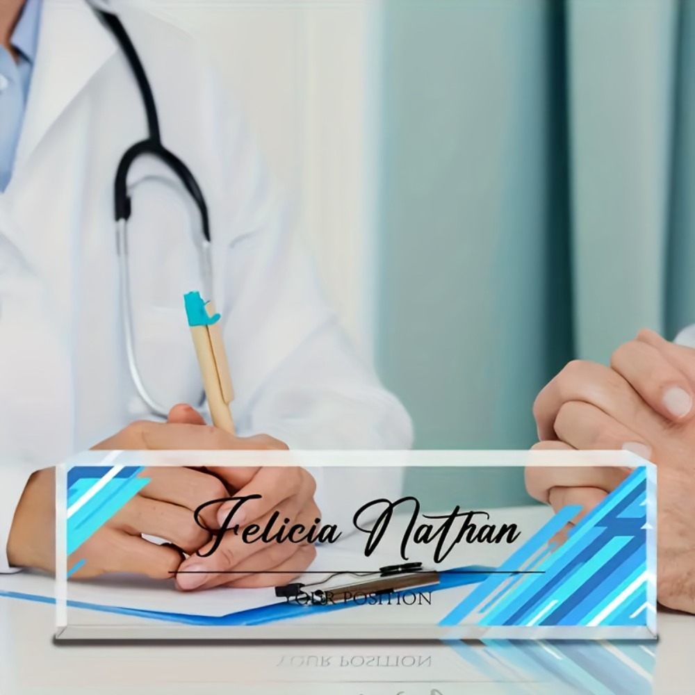 1pc Custom Acrylic Desk Namepl - Desk Name Plate avaliação e preço