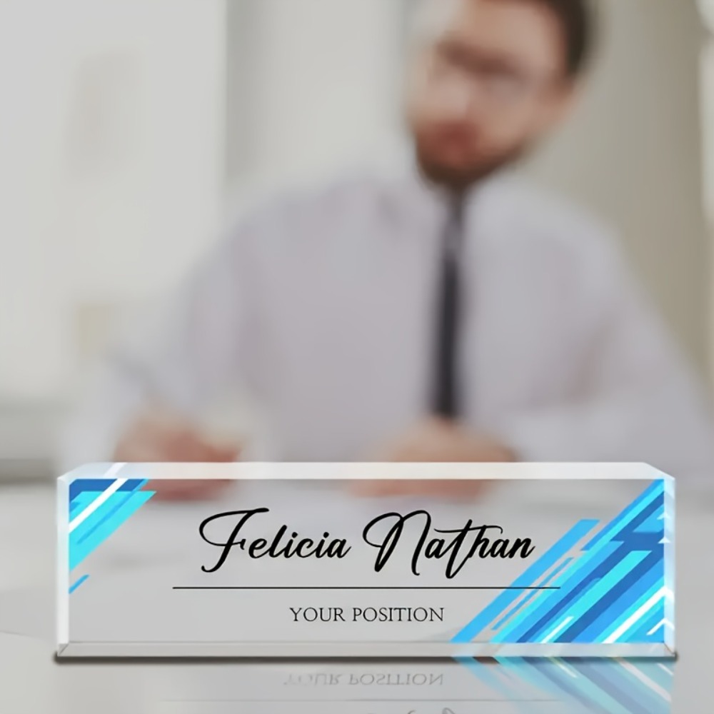 1pc Custom Acrylic Desk Namepl - Desk Name Plate avaliação e preço