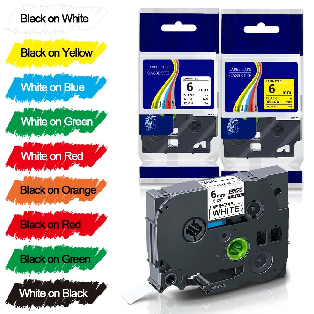 1pack TZe211 Ptouch 6mm/0.24“  - Label Printer Tape avaliação e preço