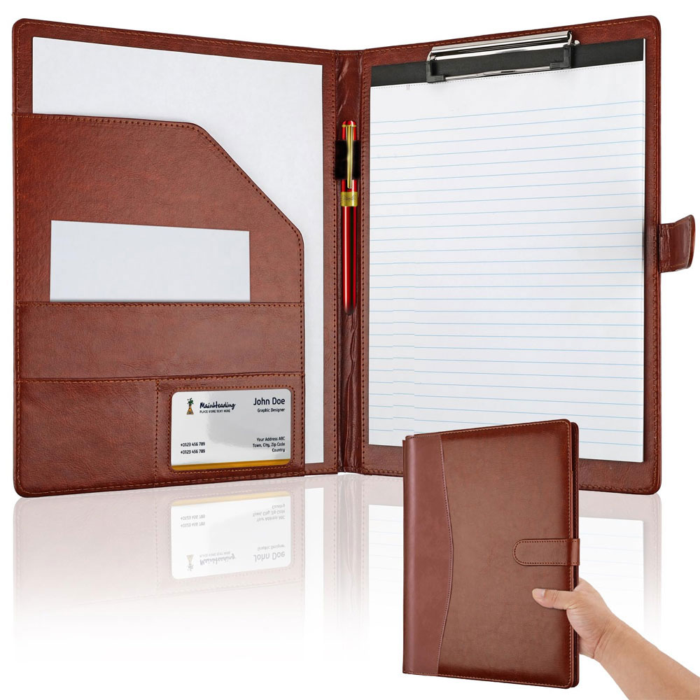 Multifunctional leather folder - Portfolio Folder Zip avaliação e preço