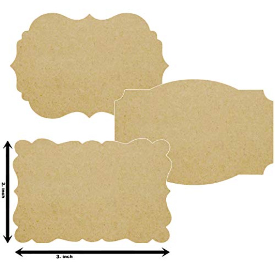 Scalloped Kraft Paper Labels B - Sticker Label Roll avaliação e preço