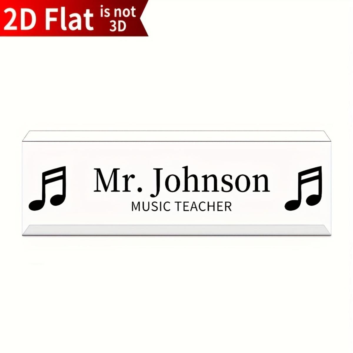 [2D Flat] Music Note Acrylic D - Desk Name Plate avaliação e preço