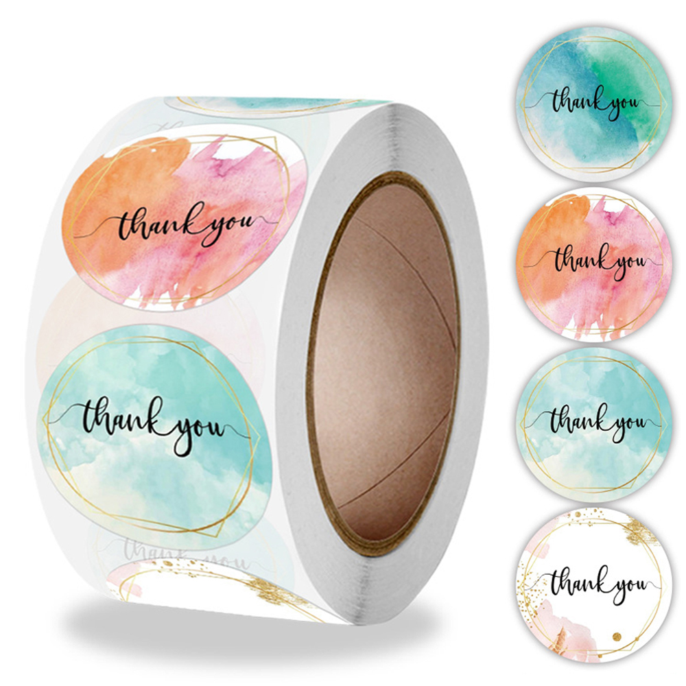 100-500 Pcs Thank You Stickers - Stationery Supplies Business avaliação e preço