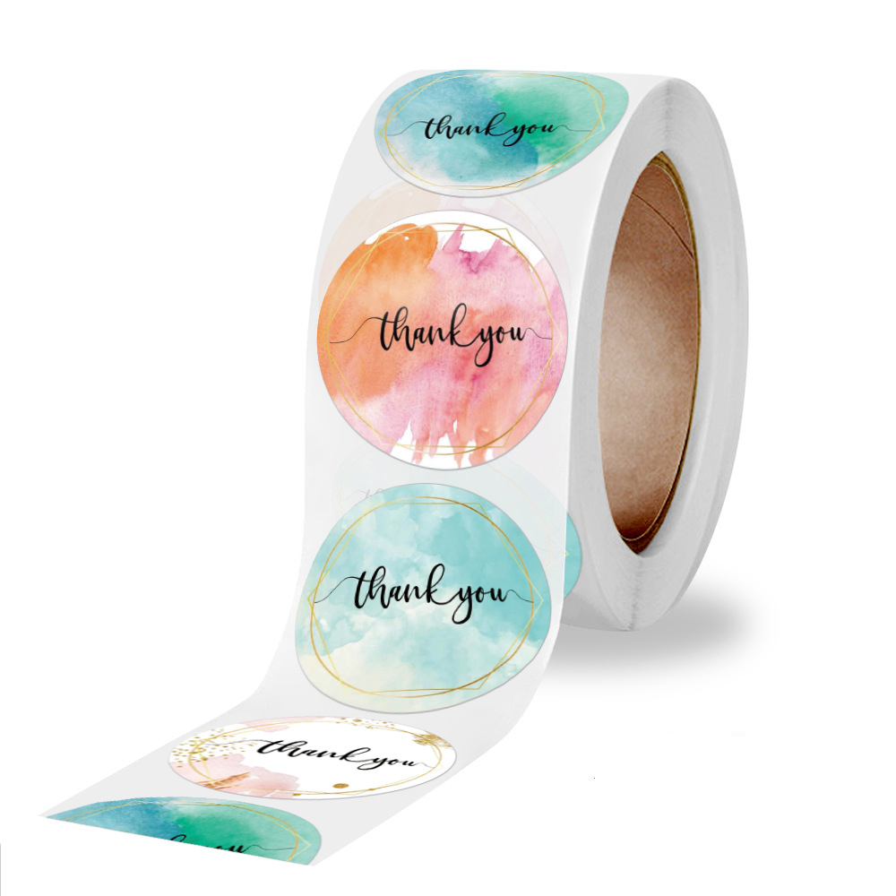 100-500 Pcs Thank You Stickers - Stationery Supplies Business avaliação e preço