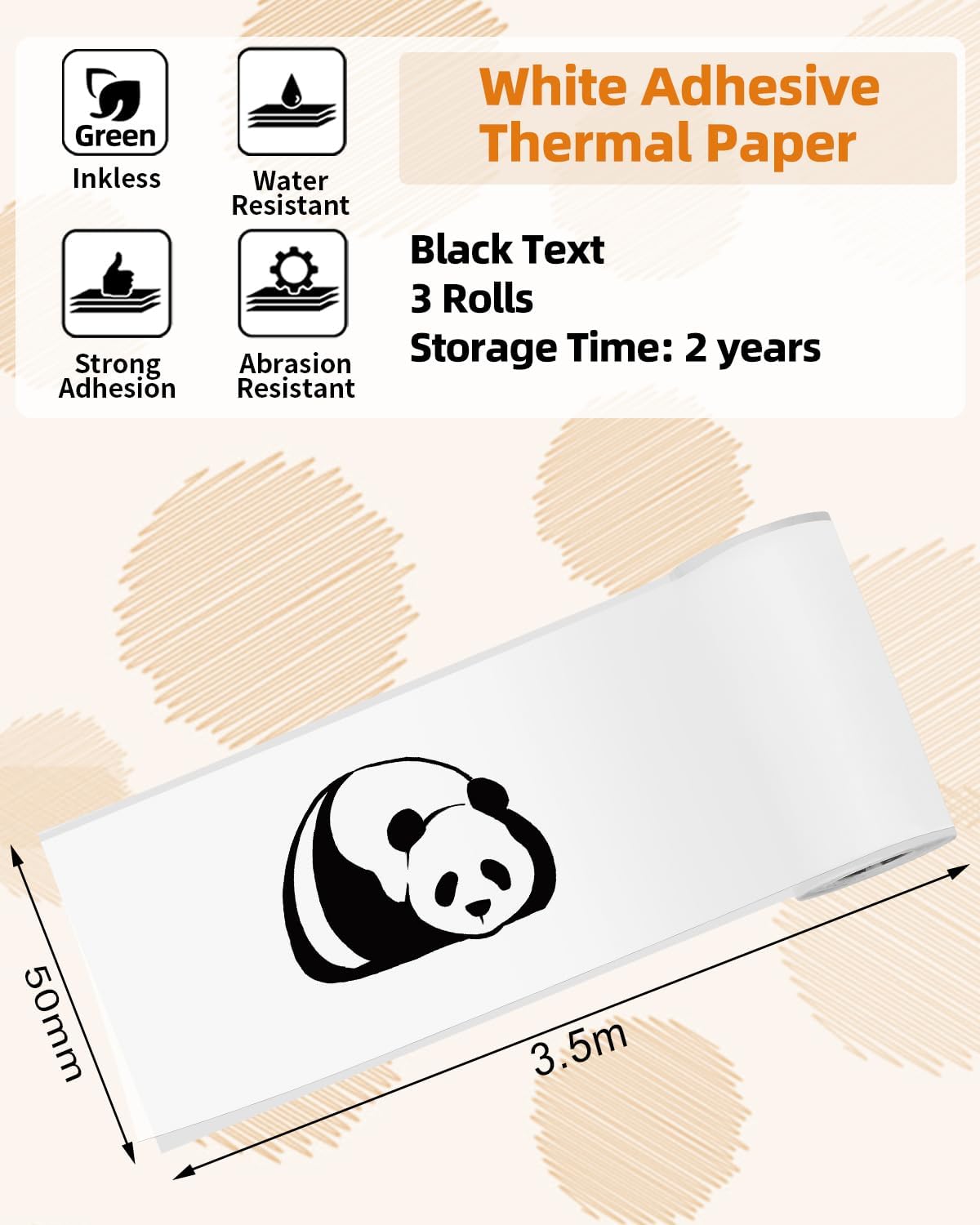 Thermal Sticker Paper, 50mmx3. - Sticker Label Roll avaliação e preço