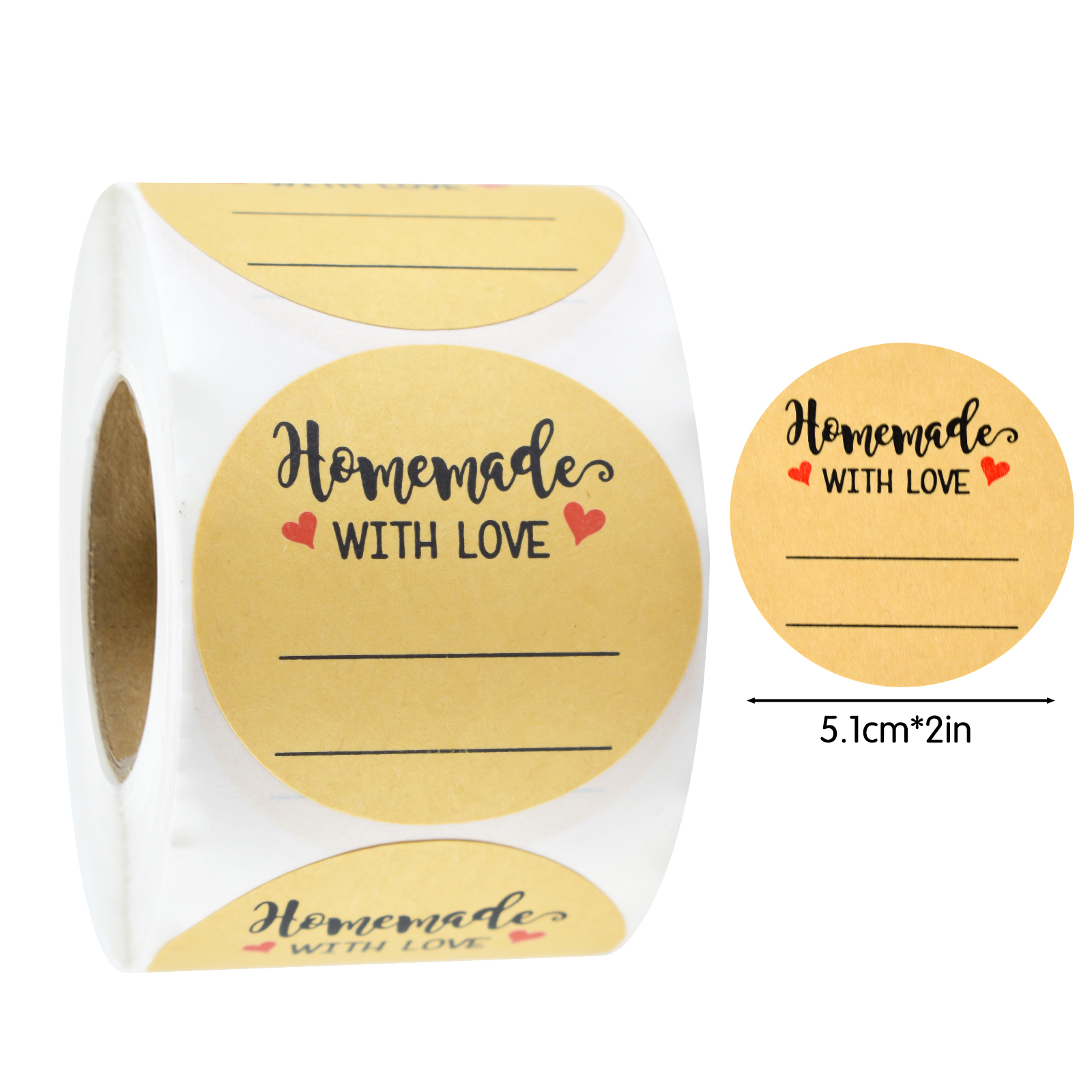 200Pcs 2-Inch Round Writable K - Sticker Label Roll avaliação e preço
