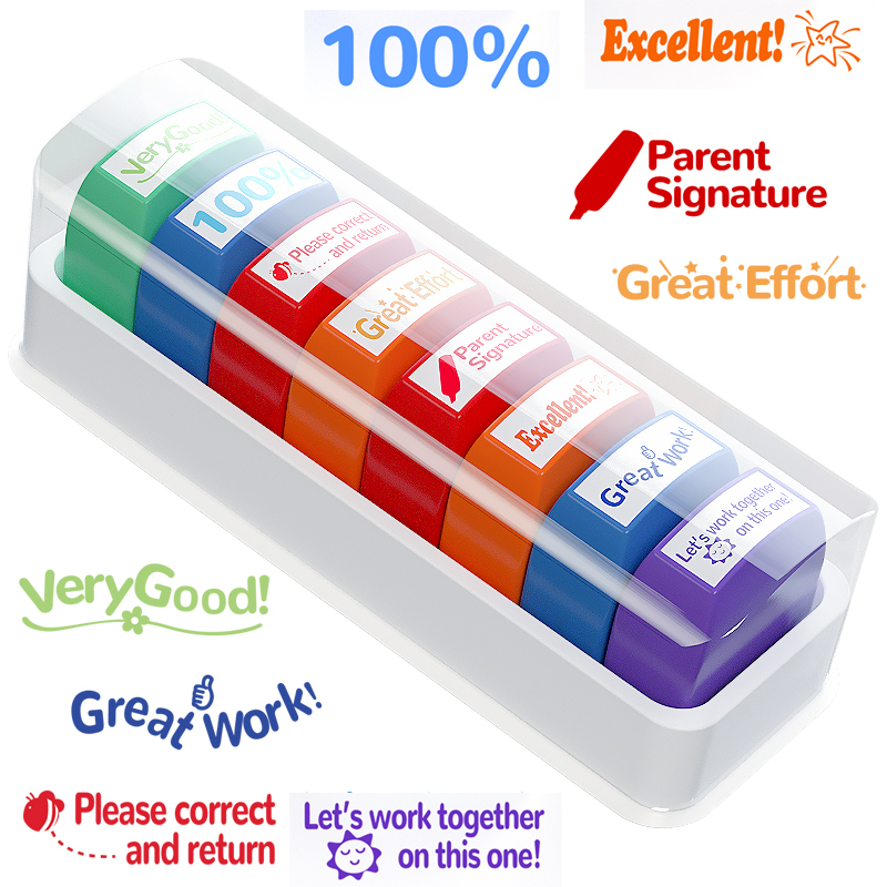 8 Teacher stamps Classroom Tea - Self Inking Stamp avaliação e preço