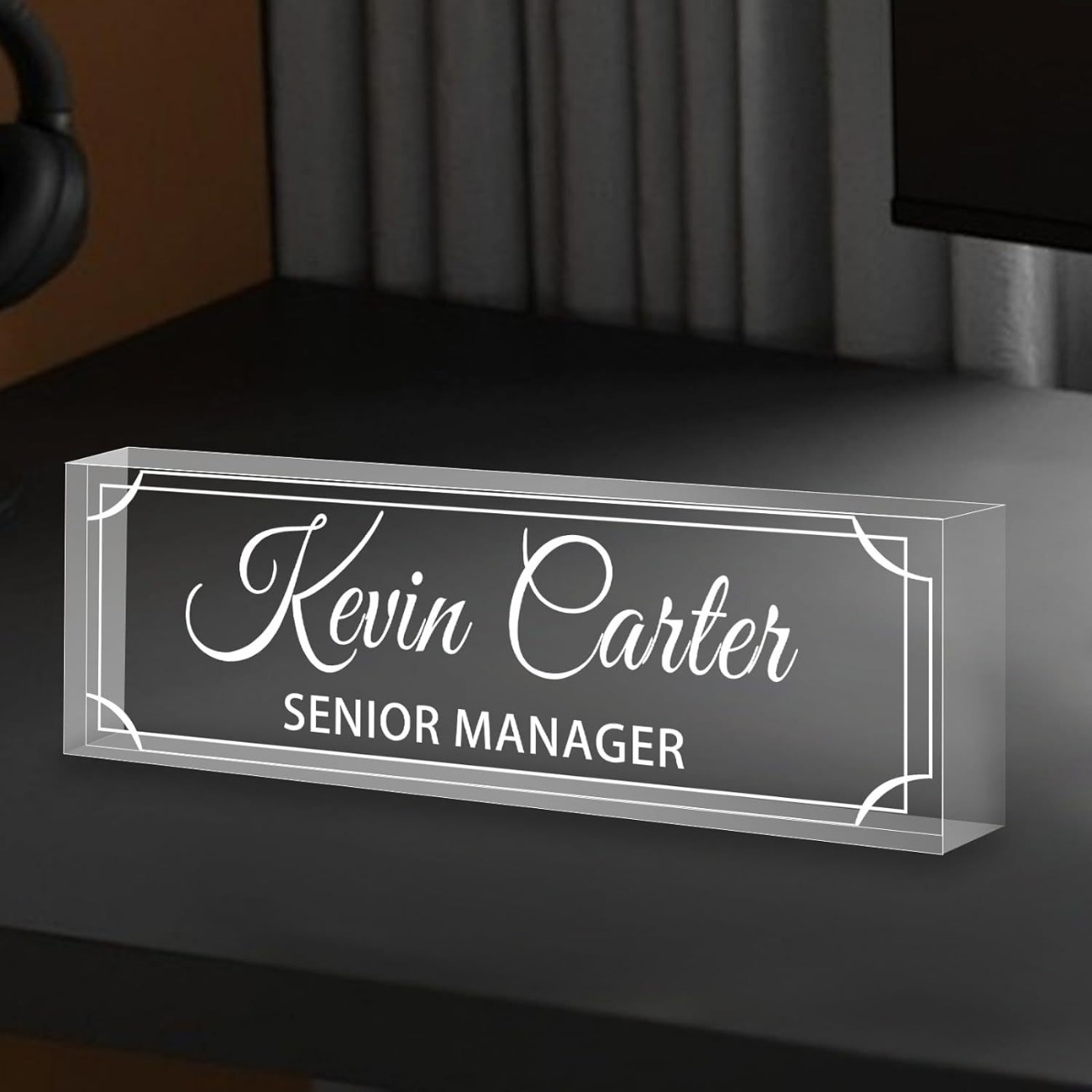 Personalized Acrylic Desk Name - Desk Name Plate avaliação e preço