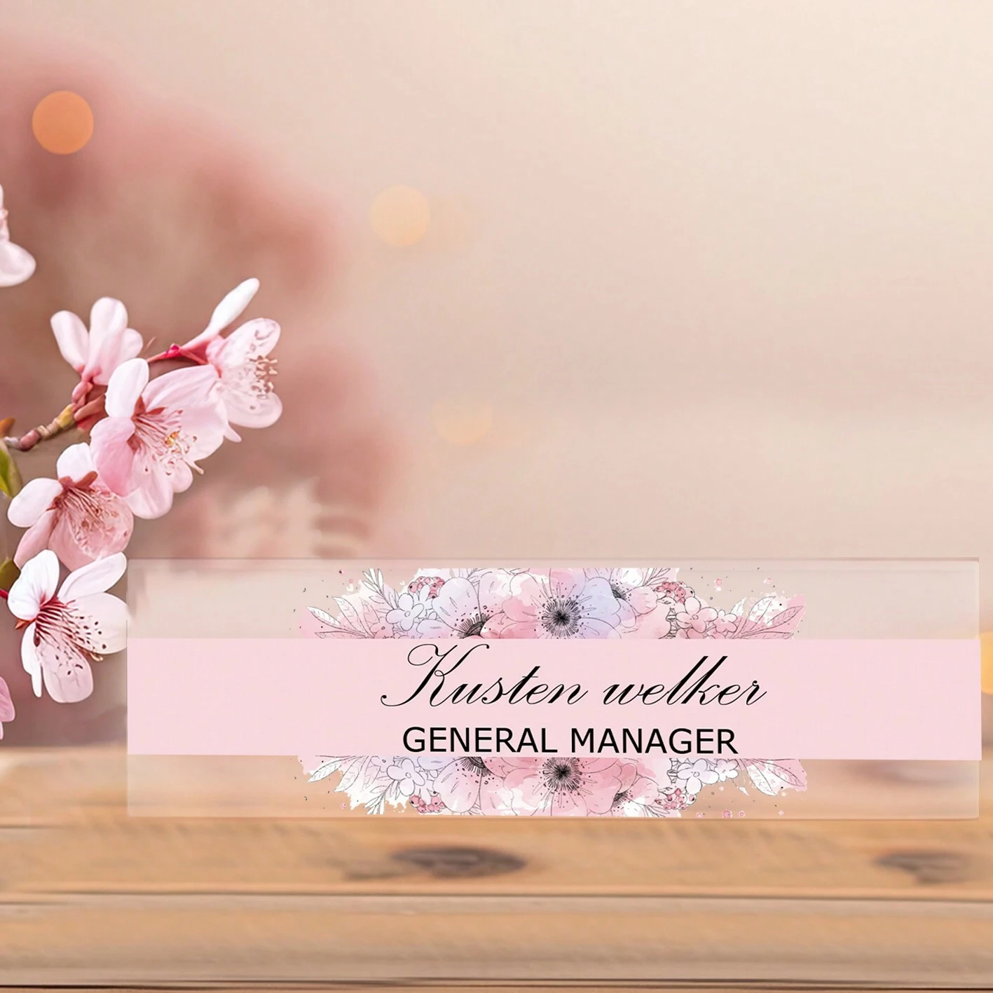 20*6CM Personalized Acrylic De - Desk Name Plate avaliação e preço