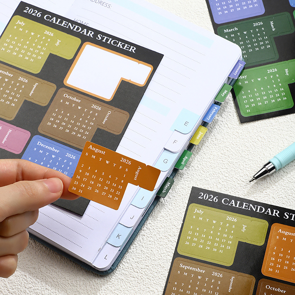 5 Sets 2026 Yearly Calendar St - Index Tab Divider avaliação e preço