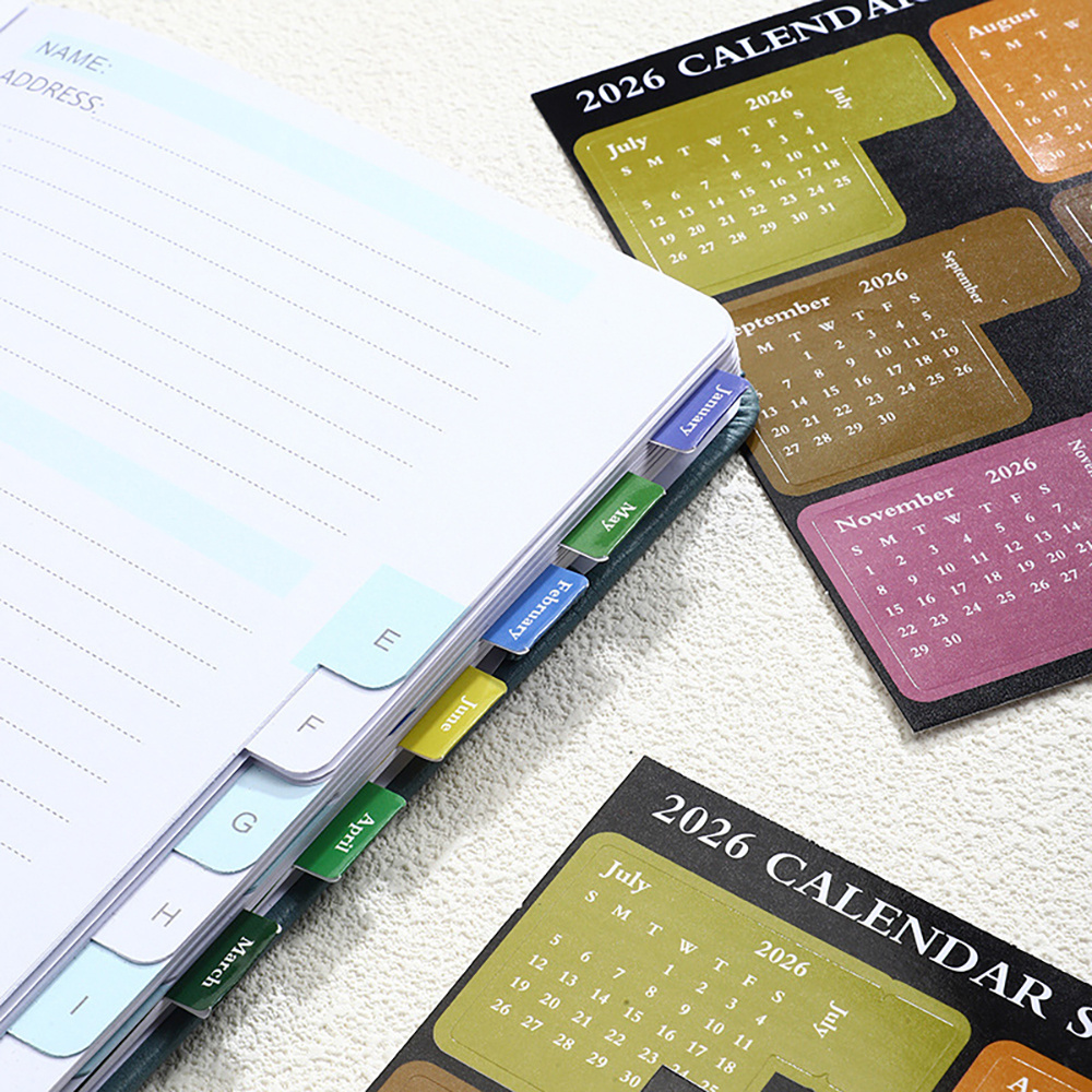 5 Sets 2026 Yearly Calendar St - Index Tab Divider avaliação e preço