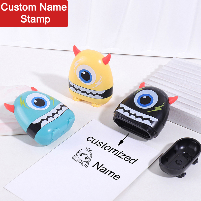 Custom Kids Name Stamp Cartoon - Self Inking Stamp avaliação e preço