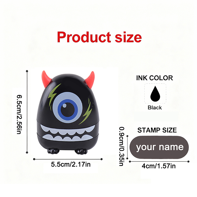 Custom Kids Name Stamp Cartoon - Self Inking Stamp avaliação e preço
