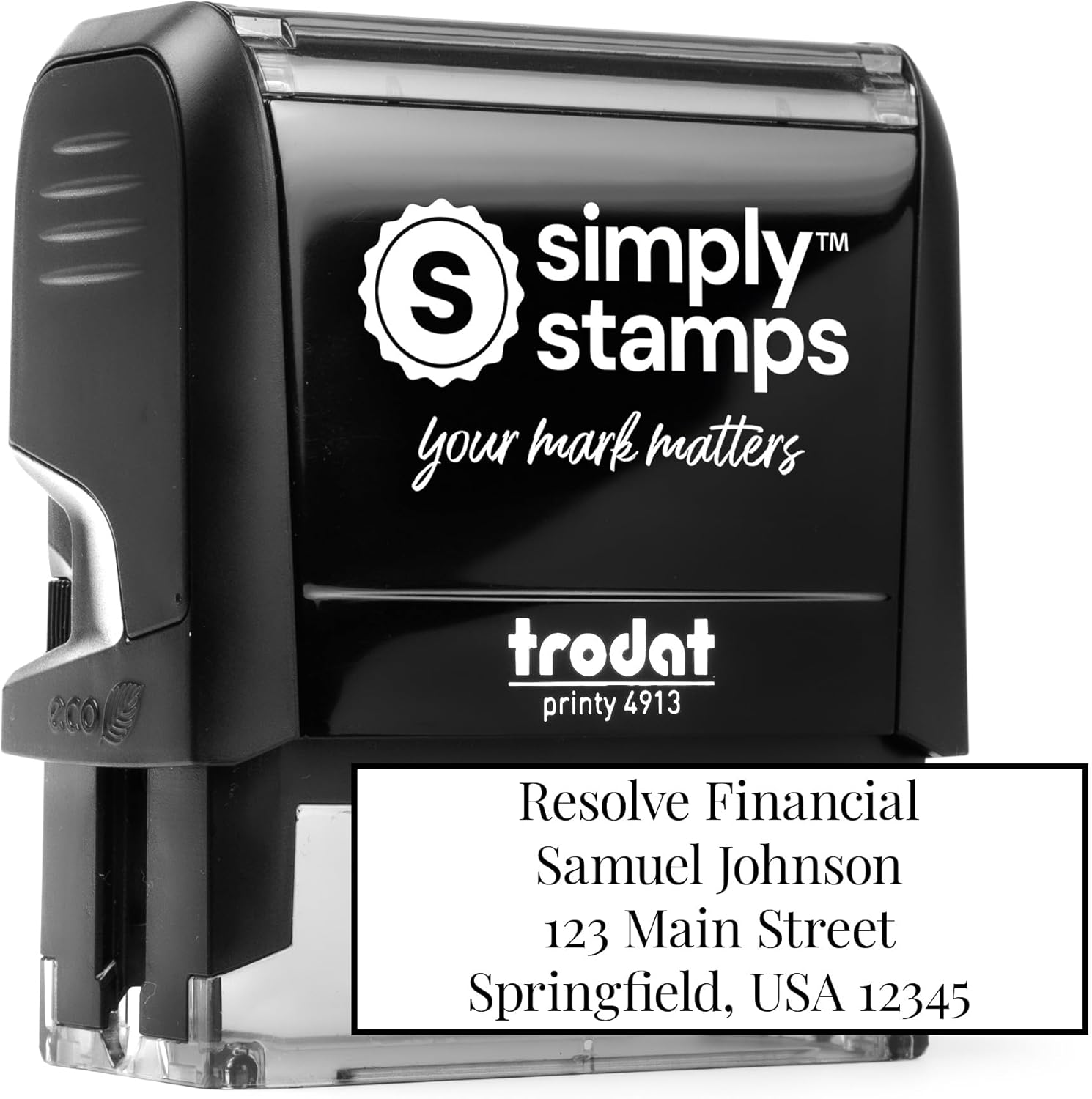 Custom 4-Line Address Stamp, S - Self Inking Stamp avaliação e preço