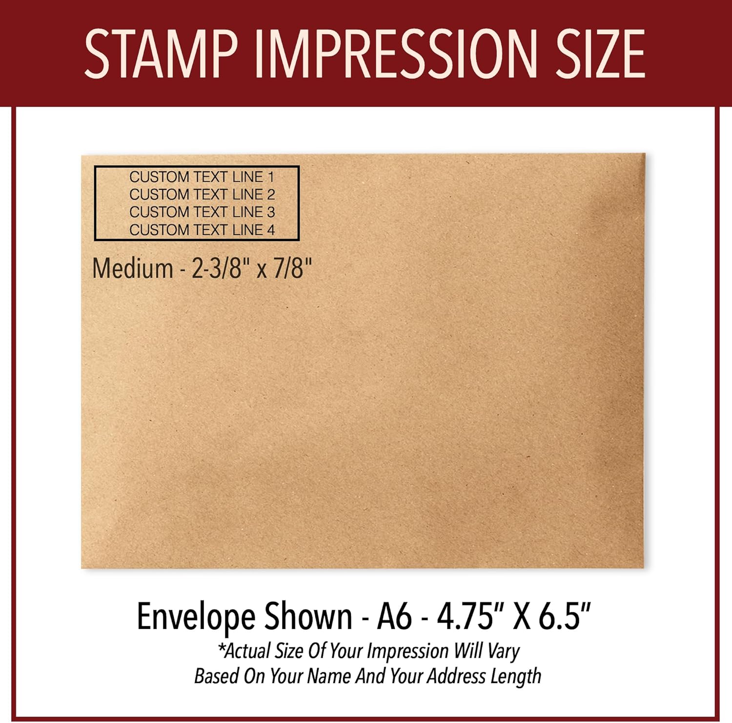 Custom 4-Line Address Stamp, S - Self Inking Stamp avaliação e preço