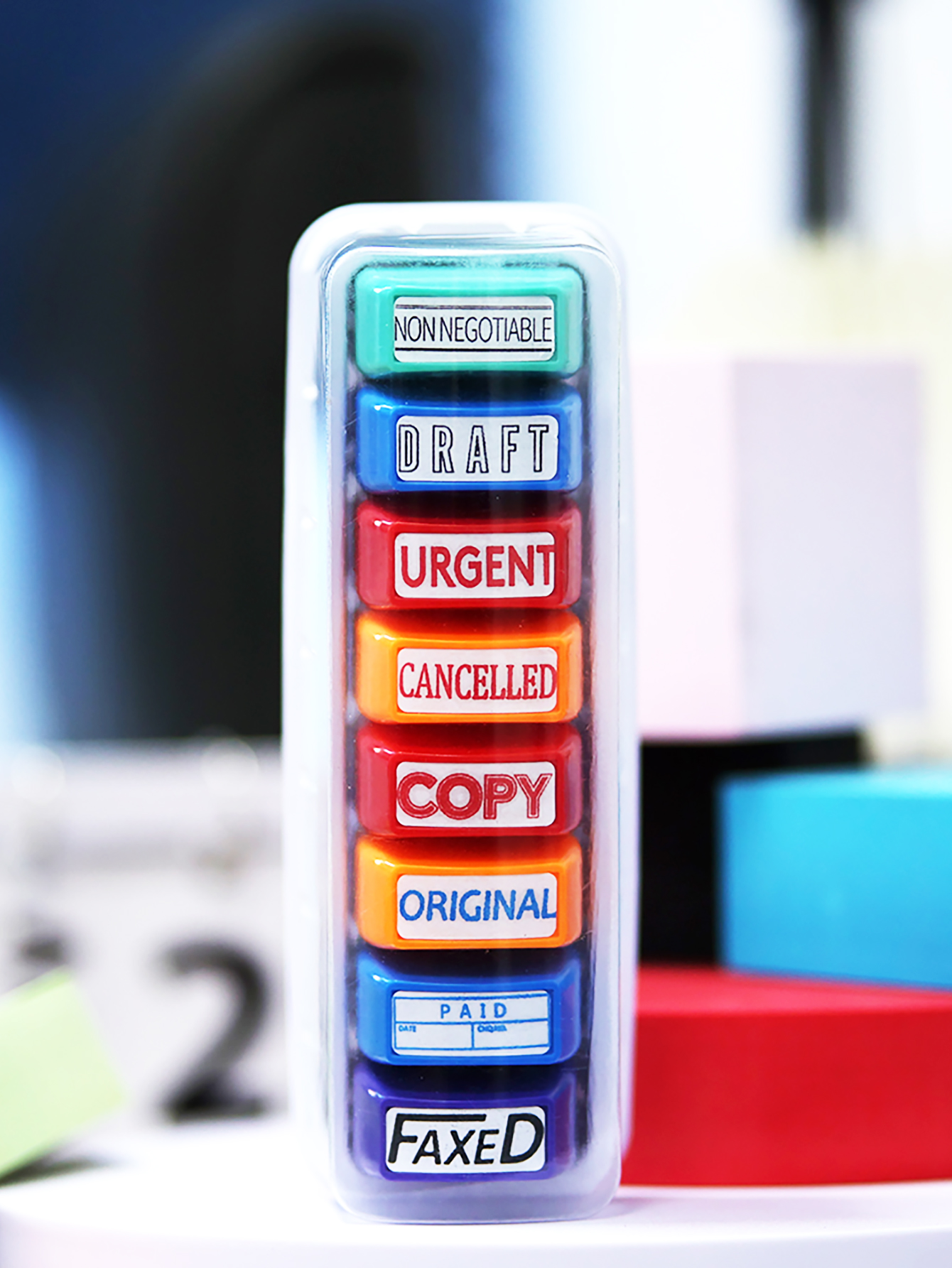 8 Office Stamp set Information - Self Inking Stamp avaliação e preço