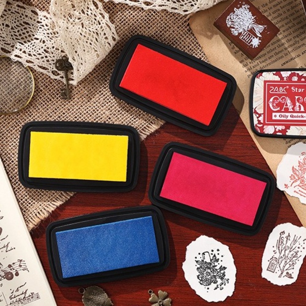 New Colorful Ink Pad Easy to U - Self Inking Stamp avaliação e preço