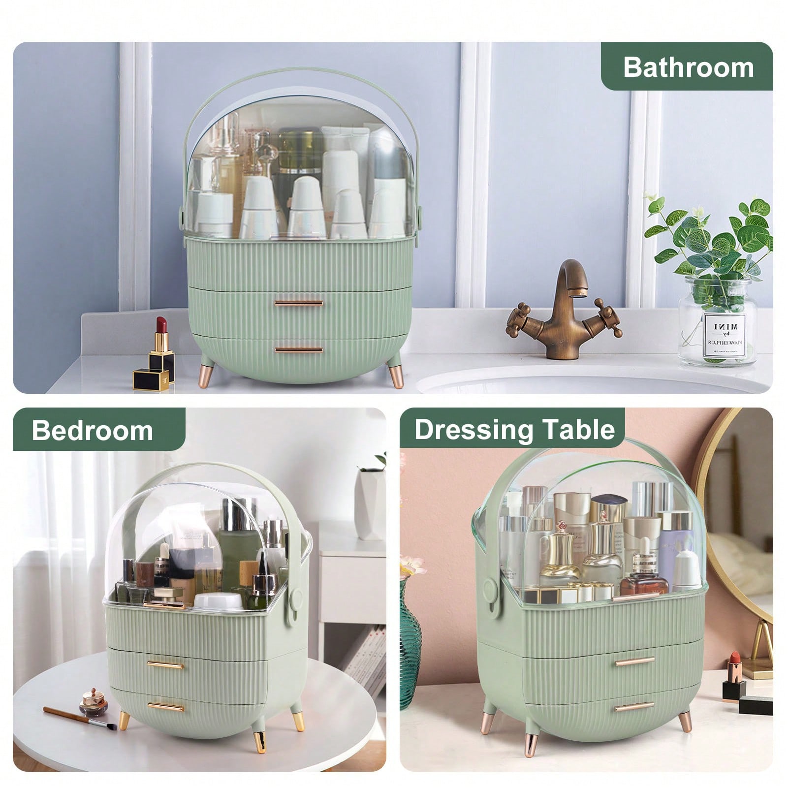Makeup Organizer For Vanity, M - Ideal Stationery & Office Supply avaliação e preço