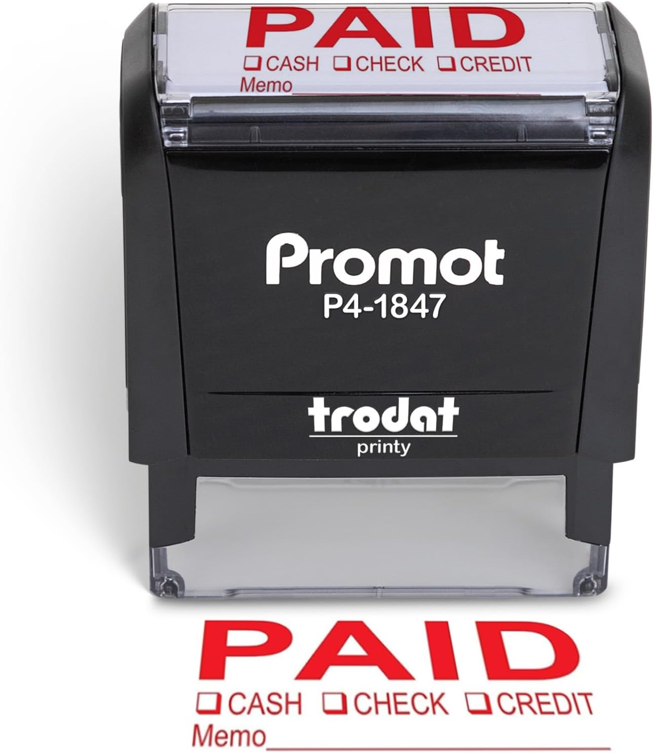 Self Inking Paid Stamp - Red I - Self Inking Stamp avaliação e preço