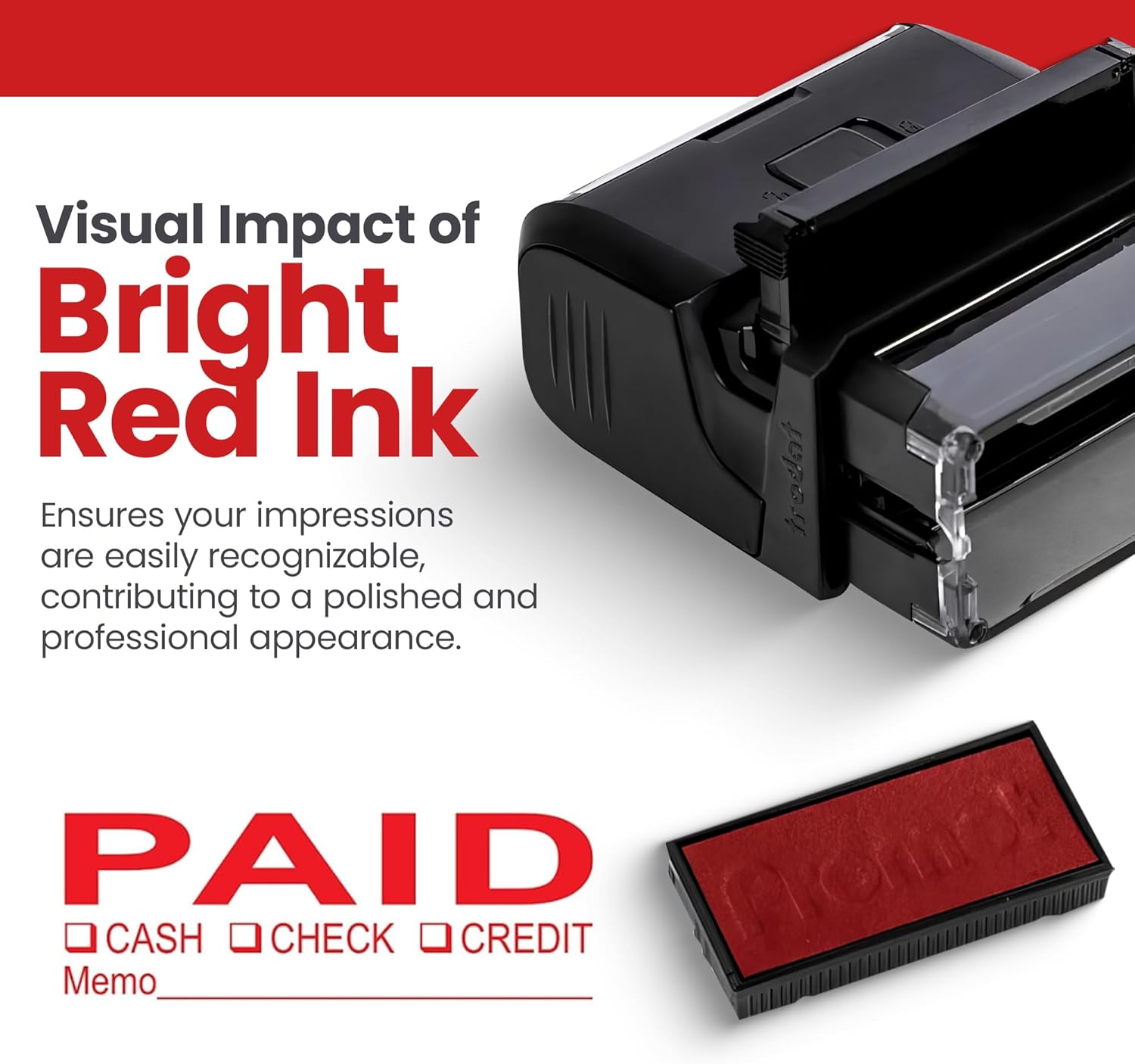 Self Inking Paid Stamp - Red I - Self Inking Stamp avaliação e preço