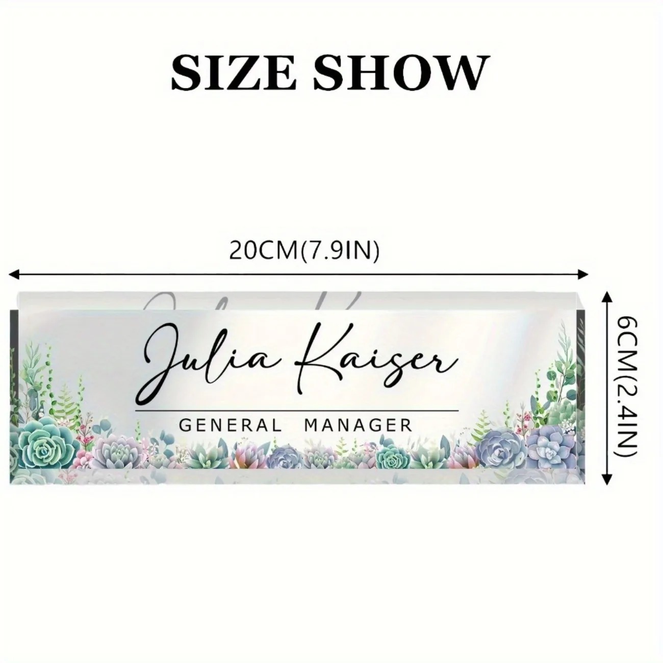 [2D Flat] 1pc Custom Floral De - Desk Name Plate avaliação e preço