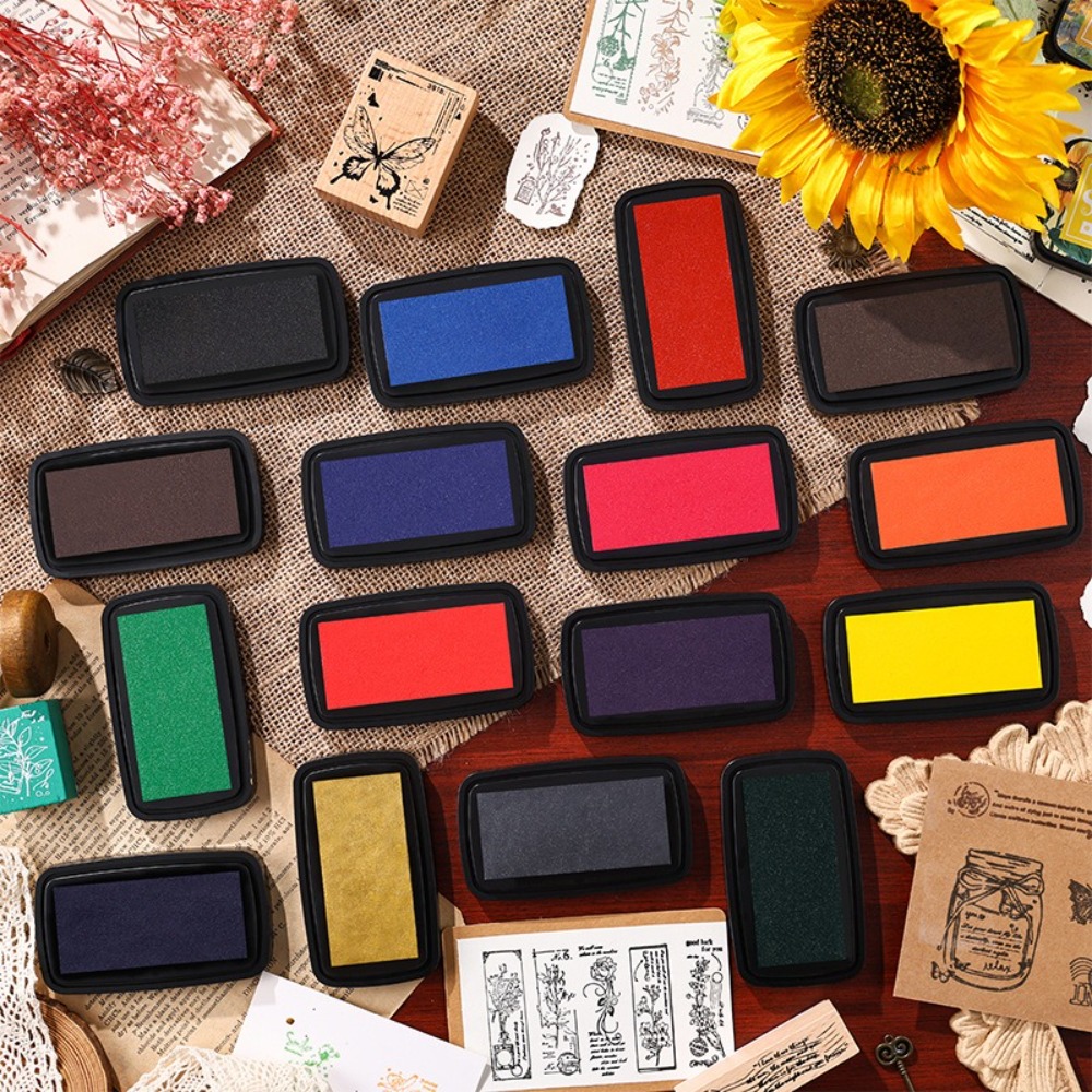 New Colorful Ink Pad Rectangul - Self Inking Stamp avaliação e preço