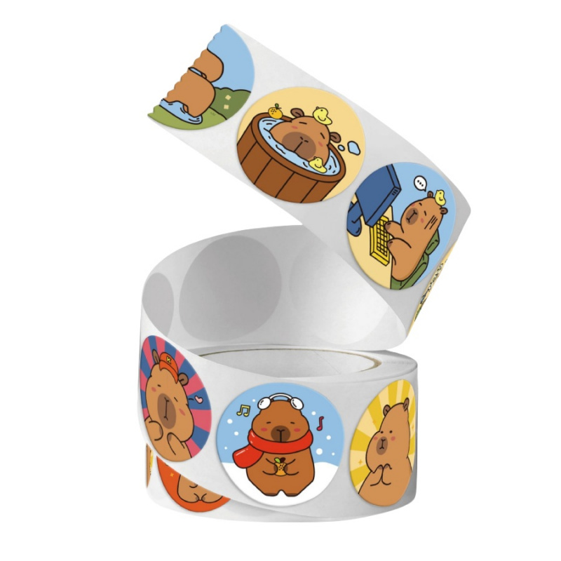 500pcs/pack Capybara Stickers  - Label Printer Tape avaliação e preço