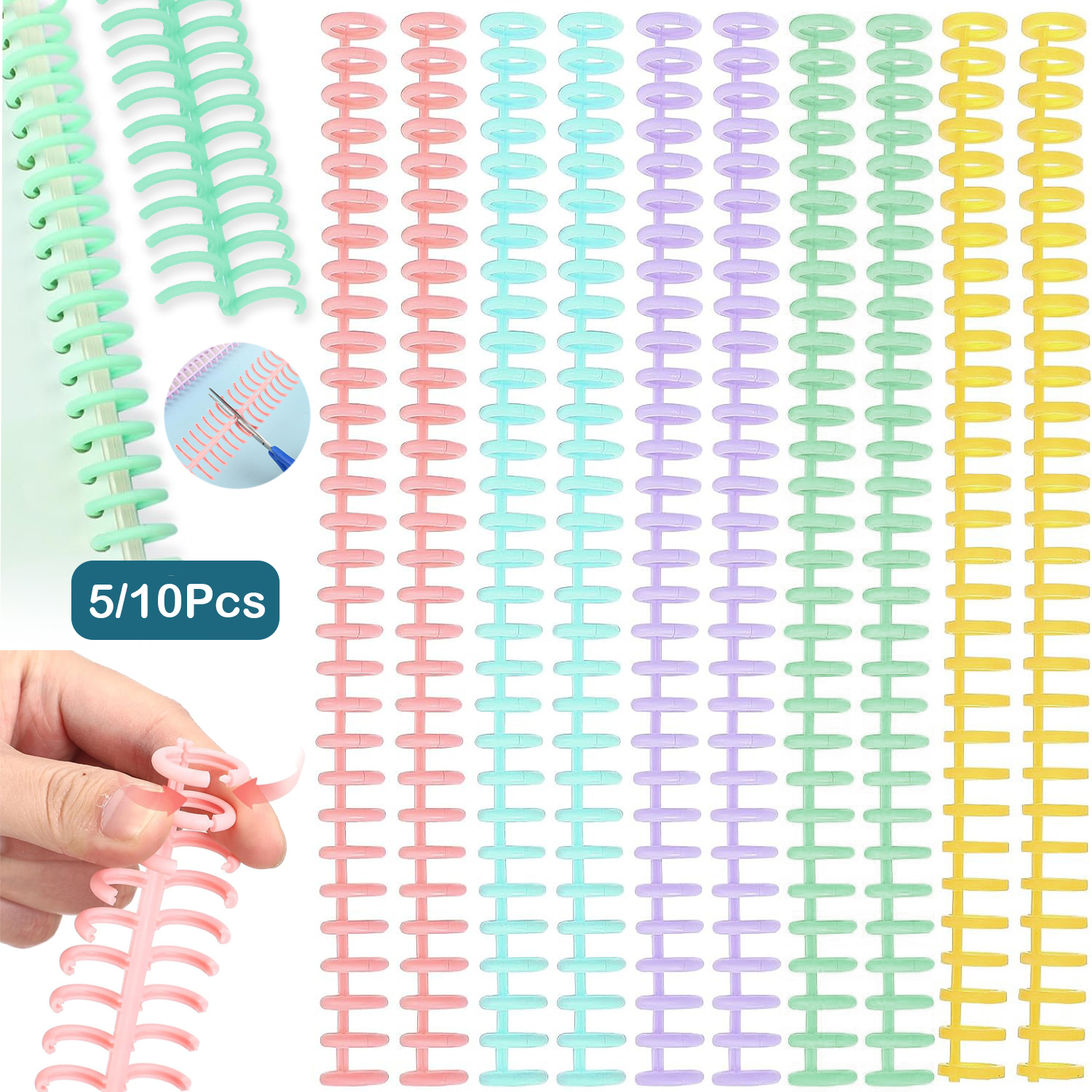 5/10Pcs Comb Binding Spines 30 - Binding Comb Plastic avaliação e preço